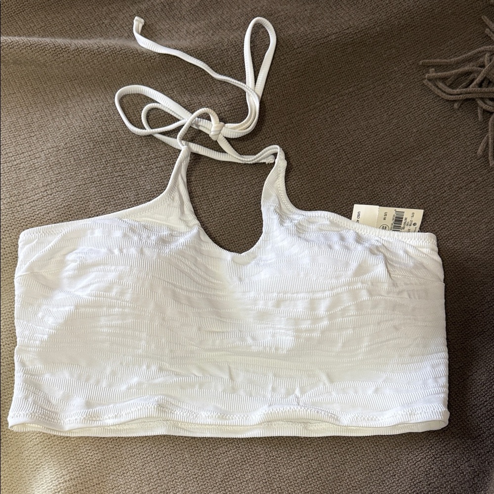 Aerie Textured White bikini Top